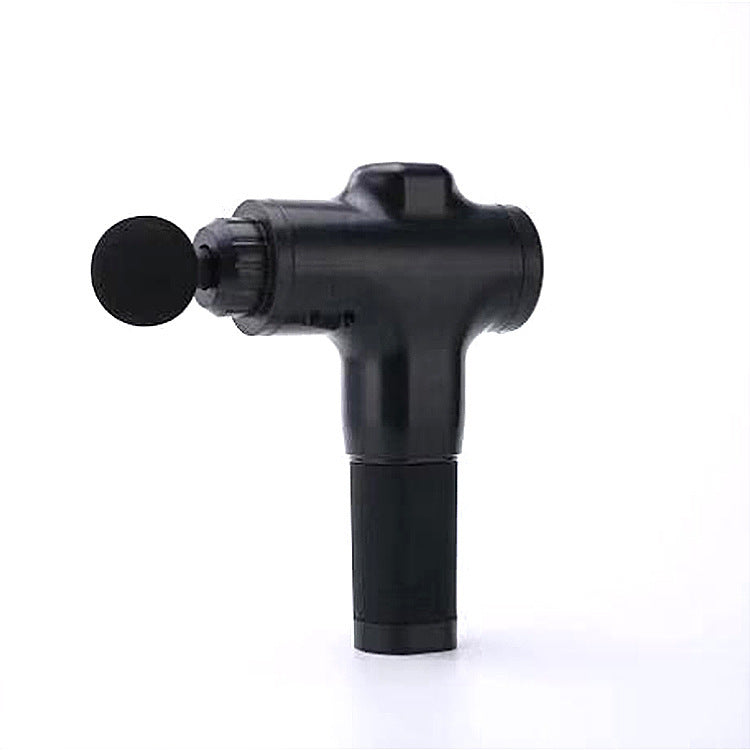 Black Fascia Gun Massage Gun with a minimalist design, ideal for muscle relaxation and recovery in health and beauty care.