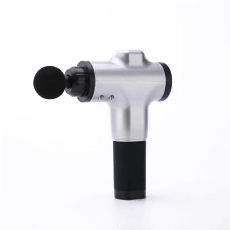 Silver Fascia Gun Massage Gun with a modern design, ideal for muscle relaxation and recovery in health and beauty care.